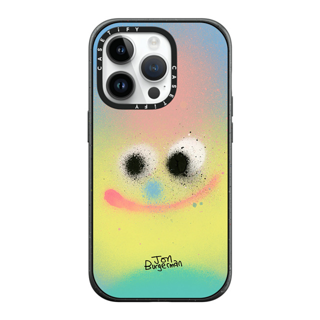 Jon Burgerman x CASETiFY iPhone 14 Pro ケース マットブラック インパクトケース MagSafe対応 Puff