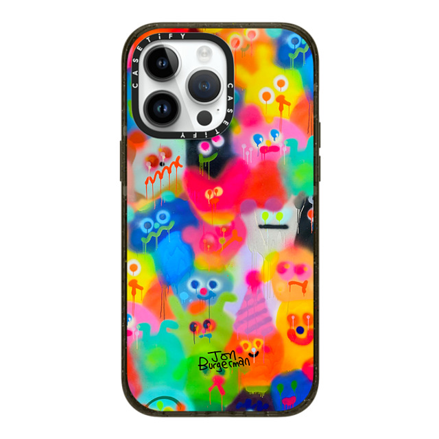 Jon Burgerman x CASETiFY iPhone 14 Pro Max ケース ブラック インパクトケース MagSafe対応 Party