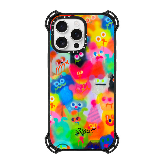 Jon Burgerman x CASETiFY iPhone 16 Pro Max ケース ブラック バウンスケース Party