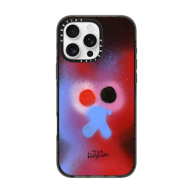 Jon Burgerman x CASETiFY iPhone 16 Pro Max ケース ブラック インパクトケース MagSafe対応 Fog