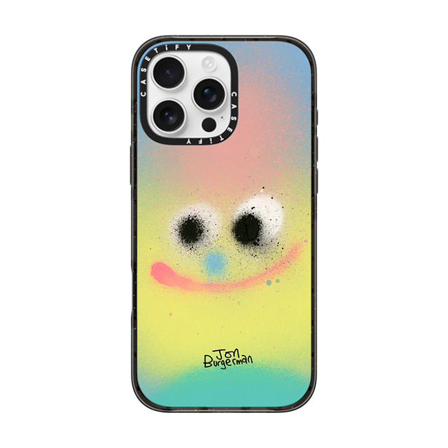 Jon Burgerman x CASETiFY iPhone 16 Pro Max ケース ブラック インパクトケース MagSafe対応 Puff