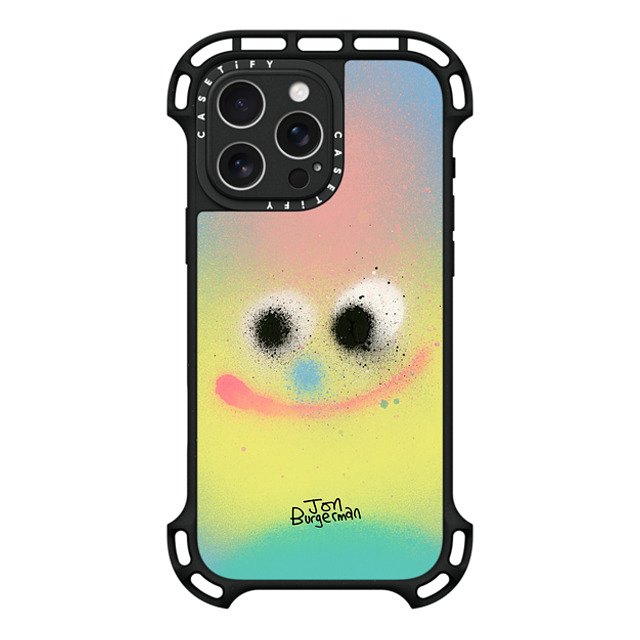 Jon Burgerman x CASETiFY iPhone 16 Pro Max ケース ブラック ウルトラ バウンスケース MagSafe対応 Puff