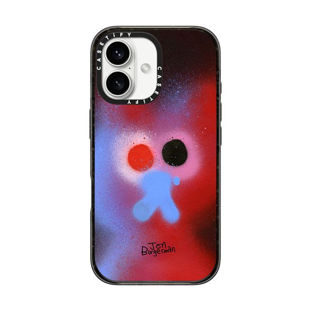 Jon Burgerman x CASETiFY iPhone 16 ケース ブラック インパクトケース MagSafe対応 Fog