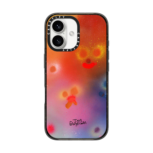 Jon Burgerman x CASETiFY iPhone 16 Case Cartoon,Fine Art Black Impact Case MagSafe Compatible Haze Father's Day Jon Burgerman x CASETiFY iPhone 16 Case Cartoon,Fine Art Black Impact Case MagSafe Compatible Haze Father's Day