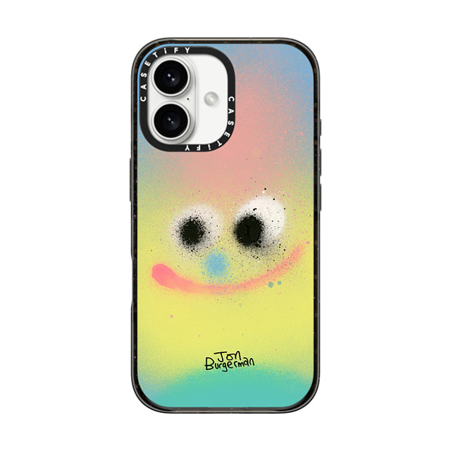 Jon Burgerman x CASETiFY iPhone 16 ケース ブラック インパクトケース MagSafe対応 Puff