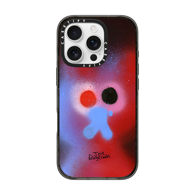 Jon Burgerman x CASETiFY iPhone 16 Pro ケース ブラック インパクトケース MagSafe対応 Fog