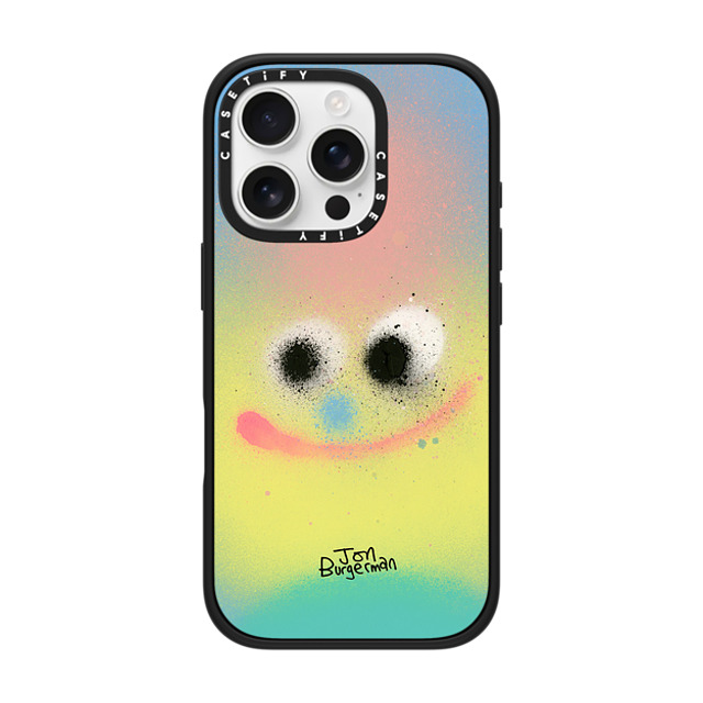 Jon Burgerman x CASETiFY iPhone 16 Pro ケース マットブラック インパクトケース MagSafe対応 Puff