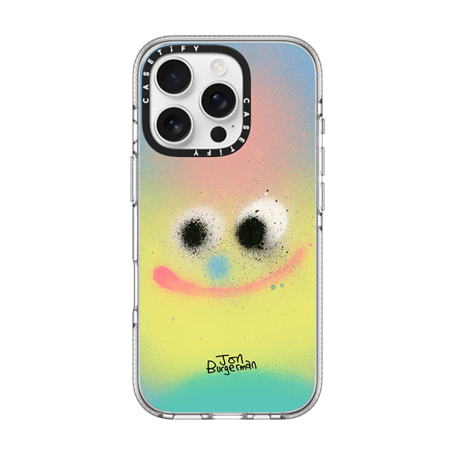 Jon Burgerman x CASETiFY iPhone 16 Pro ケース クリア クリア ケース MagSafe対応 Puff