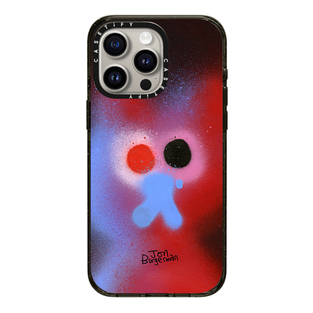 Jon Burgerman x CASETiFY iPhone 15 Pro Max ケース ブラック インパクトケース Fog