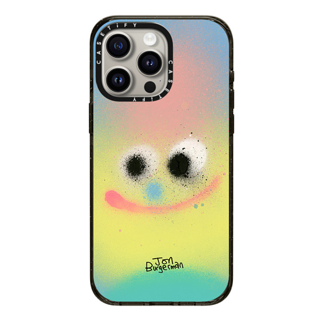 Jon Burgerman x CASETiFY iPhone 15 Pro Max ケース ブラック インパクトケース MagSafe対応 Puff