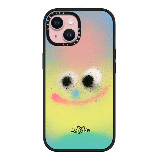 Jon Burgerman x CASETiFY iPhone 15 ケース マットブラック インパクトケース MagSafe対応 Puff