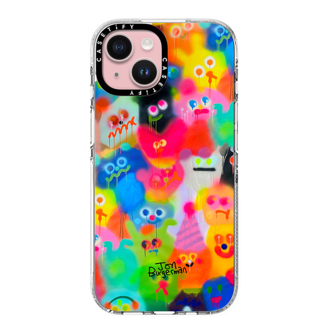 Jon Burgerman x CASETiFY iPhone 15 ケース クリア クリア ケース MagSafe対応 Party