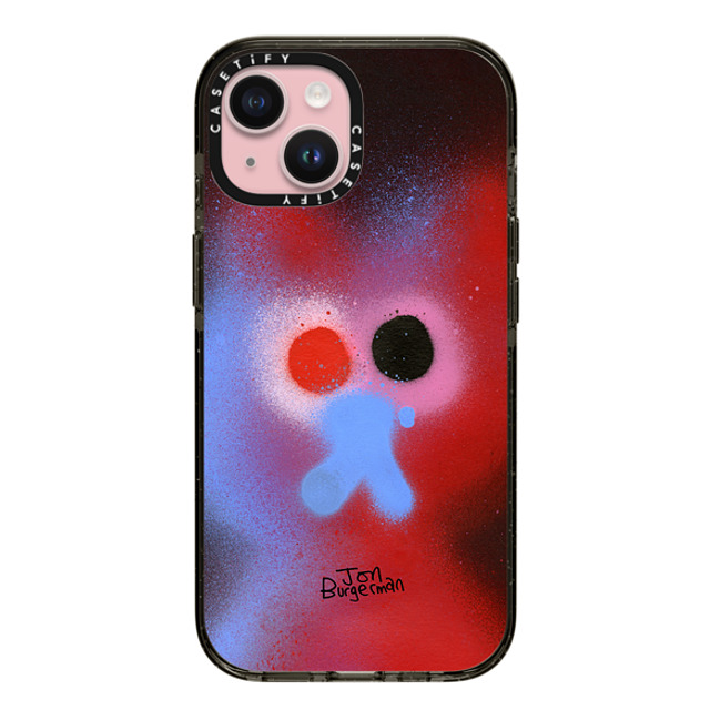 Jon Burgerman x CASETiFY iPhone 15 ケース ブラック インパクトケース Fog