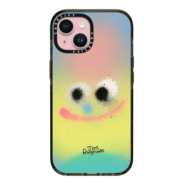 Jon Burgerman x CASETiFY iPhone 15 ケース ブラック インパクトケース MagSafe対応 Puff