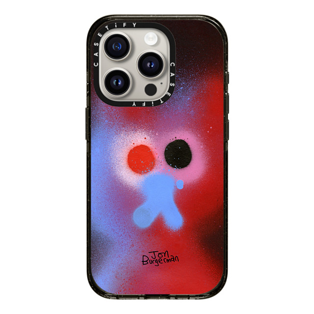 Jon Burgerman x CASETiFY iPhone 15 Pro ケース ブラック インパクトケース Fog