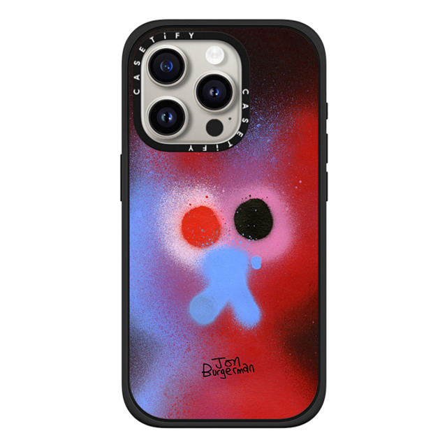 Jon Burgerman x CASETiFY iPhone 15 Pro ケース マットブラック インパクトケース MagSafe対応 Fog