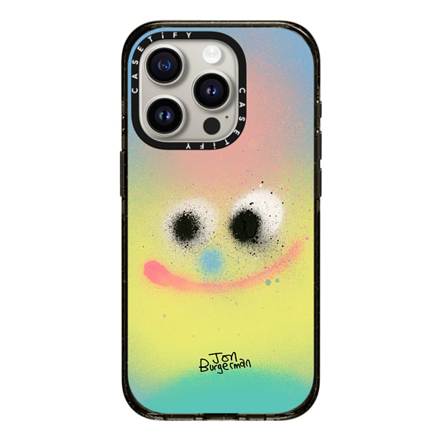 Jon Burgerman x CASETiFY iPhone 15 Pro ケース ブラック インパクトケース MagSafe対応 Puff