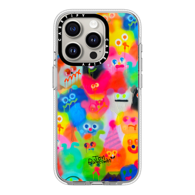 Jon Burgerman x CASETiFY iPhone 15 Pro ケース クリア クリア ケース MagSafe対応 Party