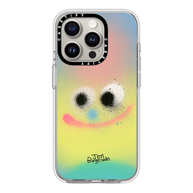 Jon Burgerman x CASETiFY iPhone 15 Pro ケース クリア クリア ケース MagSafe対応 Puff