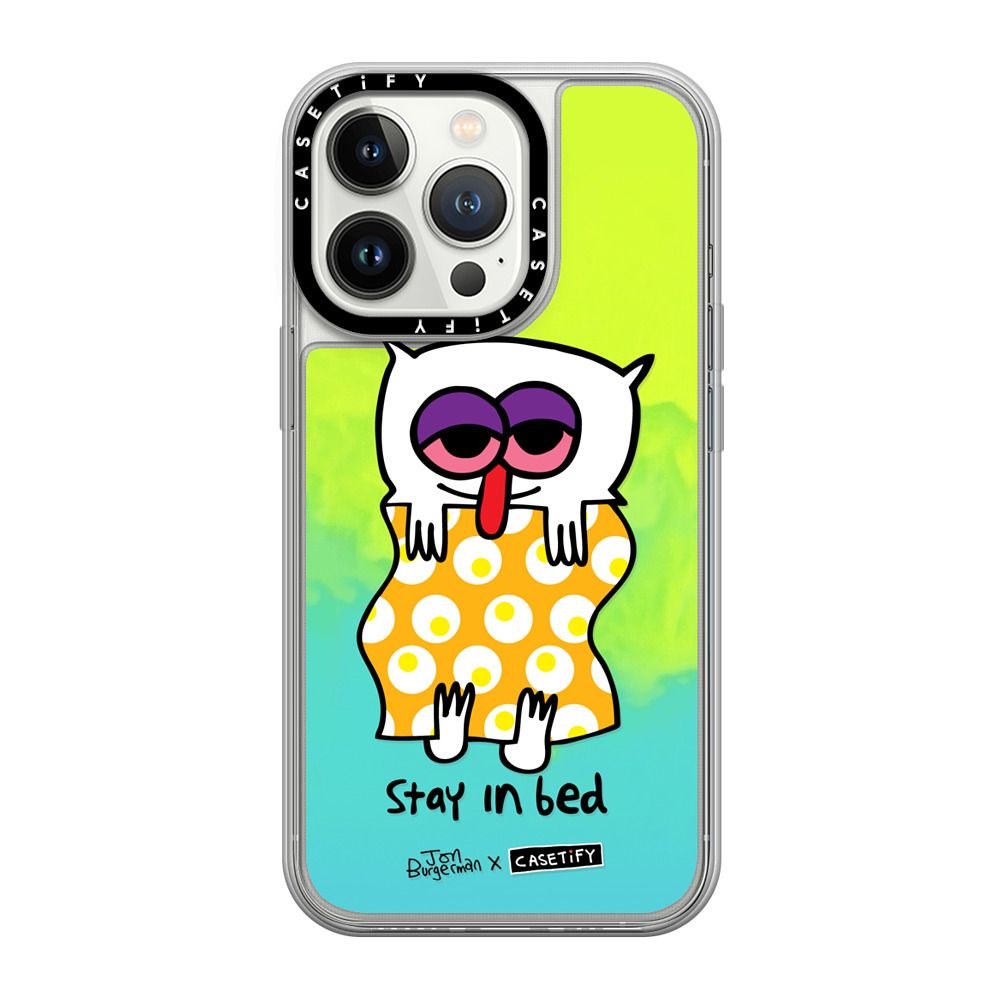 Liquid iPhone 13 Pro Case - Stay in Bed by Jon Burgerman