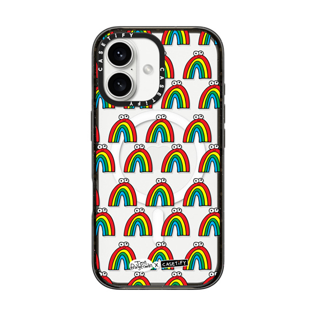 Jon Burgerman x CASETiFY iPhone 16 ケース Cartoon,Rainbow ブラック インパクトケース MagSafe対応 Rainbows Father's Day Jon Burgerman x CASETiFY iPhone 16 ケース Cartoon,Rainbow ブラック インパクトケース MagSafe対応 Rainbows Father's Day