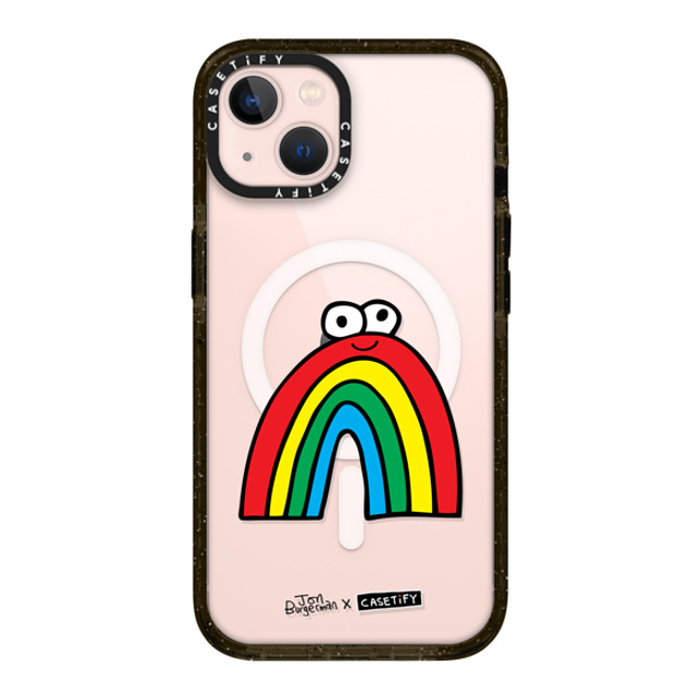 Jon Burgerman x CASETiFY iPhone 13 ケース ブラック インパクトケース MagSafe対応 Rainbow