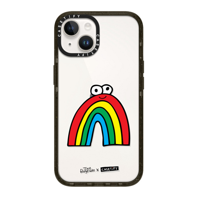 Jon Burgerman x CASETiFY iPhone 14 ケース ブラック インパクトケース Rainbow