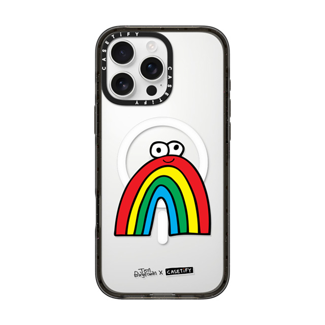 Jon Burgerman x CASETiFY iPhone 16 Pro Max ケース ブラック インパクトケース MagSafe対応 Rainbow