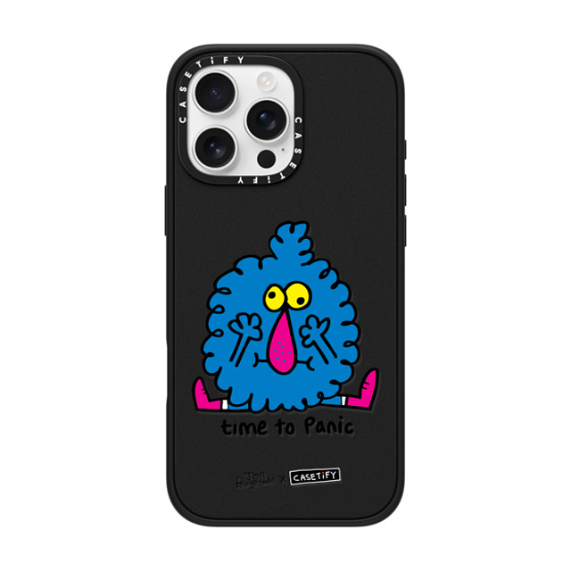Jon Burgerman x CASETiFY iPhone 16 Pro Max ケース Animal,Cartoon マットブラック インパクトケース MagSafe対応 Fluffer Back to School Jon Burgerman x CASETiFY iPhone 16 Pro Max ケース Animal,Cartoon マットブラック インパクトケース MagSafe対応 Fluffer Back to School
