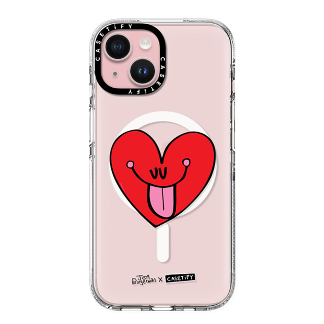 Jon Burgerman x CASETiFY iPhone 15 Case Heart,Cartoon クリア クリア ケース MagSafe対応 Heart Back to School Jon Burgerman x CASETiFY iPhone 15 Case Heart,Cartoon クリア クリア ケース MagSafe対応 Heart Back to School