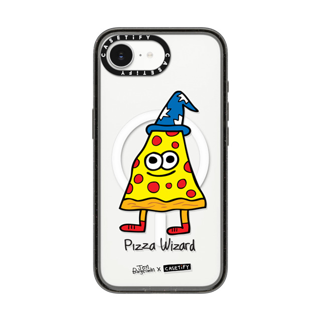 Jon Burgerman x CASETiFY iPhone 16e ケース Cartoon,Food ブラック インパクトケース MagSafe対応 Pizza Wizard Back to School Jon Burgerman x CASETiFY iPhone 16e ケース Cartoon,Food ブラック インパクトケース MagSafe対応 Pizza Wizard Back to School