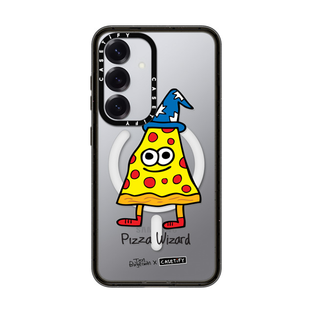 Jon Burgerman x CASETiFY Galaxy S25 ケース Cartoon,Food ブラック マグネット式 インパクトケース Pizza Wizard New iPhone Jon Burgerman x CASETiFY Galaxy S25 ケース Cartoon,Food ブラック マグネット式 インパクトケース Pizza Wizard New iPhone