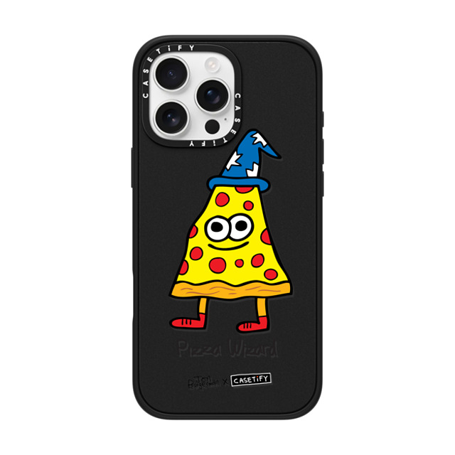 Jon Burgerman x CASETiFY iPhone 16 Pro Max ケース Cartoon,Food マットブラック インパクトケース MagSafe対応 Pizza Wizard Back to School Jon Burgerman x CASETiFY iPhone 16 Pro Max ケース Cartoon,Food マットブラック インパクトケース MagSafe対応 Pizza Wizard Back to School