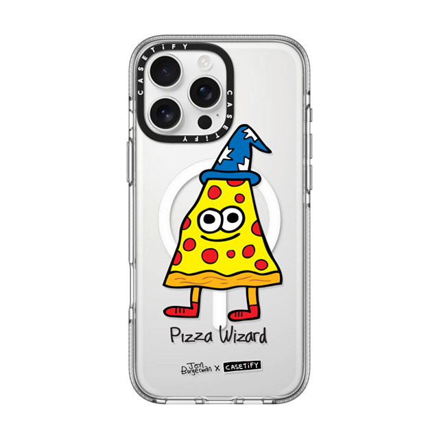 Jon Burgerman x CASETiFY iPhone 16 Pro Max ケース Cartoon,Food クリア クリア ケース MagSafe対応 Pizza Wizard Back to School Jon Burgerman x CASETiFY iPhone 16 Pro Max ケース Cartoon,Food クリア クリア ケース MagSafe対応 Pizza Wizard Back to School