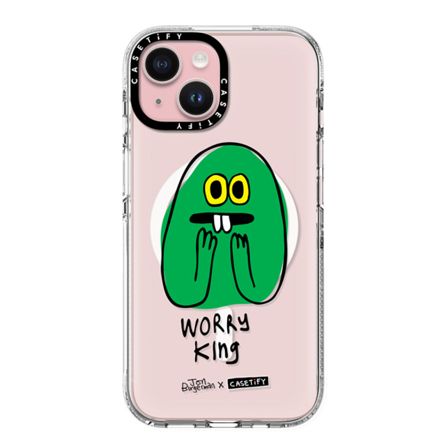 Jon Burgerman x CASETiFY iPhone 15 Case Animal,Cartoon Clear Clear Case MagSafe Compatible Worry King Mother's Day Jon Burgerman x CASETiFY iPhone 15 Case Animal,Cartoon Clear Clear Case MagSafe Compatible Worry King Mother's Day