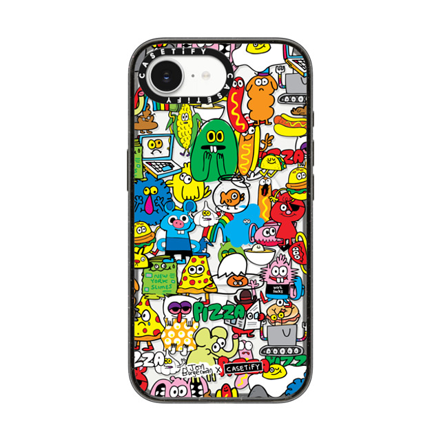 Jon Burgerman x CASETiFY iPhone 16e ケース Animal,Cartoon ブラック インパクトケース MagSafe対応 Sticky Mess Back to School Jon Burgerman x CASETiFY iPhone 16e ケース Animal,Cartoon ブラック インパクトケース MagSafe対応 Sticky Mess Back to School