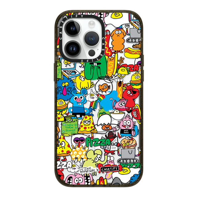 Jon Burgerman x CASETiFY iPhone 14 Pro Max ケース ブラック インパクトケース MagSafe対応 Sticky Mess