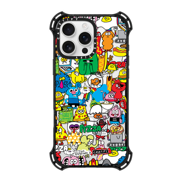 Jon Burgerman x CASETiFY iPhone 16 Pro Max ケース ブラック バウンスケース Sticky Mess