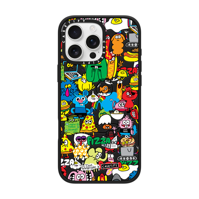 Jon Burgerman x CASETiFY iPhone 16 Pro Max ケース マットブラック インパクトケース Sticky Mess