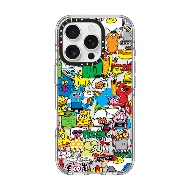 Jon Burgerman x CASETiFY iPhone 16 Pro ケース クリア クリア ケース MagSafe対応 Sticky Mess