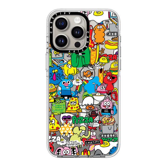 Jon Burgerman x CASETiFY iPhone 15 Pro Max ケース クリア クリア ケース MagSafe対応 Sticky Mess