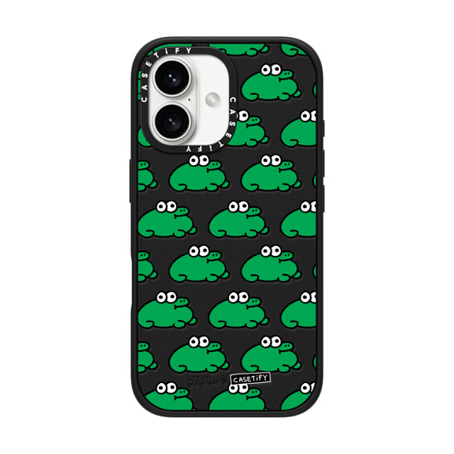 Jon Burgerman x CASETiFY iPhone 16 Case Animal,Cartoon Matte Black Impact Case MagSafe Compatible Froggies Father's Day Jon Burgerman x CASETiFY iPhone 16 Case Animal,Cartoon Matte Black Impact Case MagSafe Compatible Froggies Father's Day