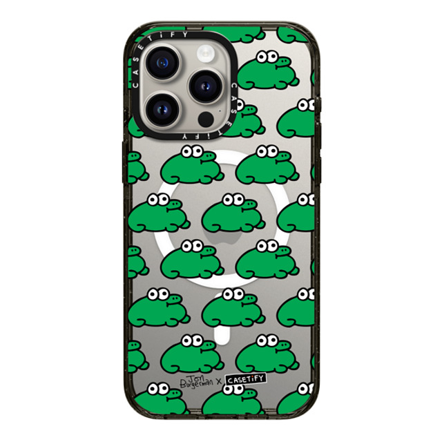 Jon Burgerman x CASETiFY iPhone 15 Pro Max Case Animal,Cartoon Black Impact Case MagSafe Compatible Froggies Back to School Jon Burgerman x CASETiFY iPhone 15 Pro Max Case Animal,Cartoon Black Impact Case MagSafe Compatible Froggies Back to School