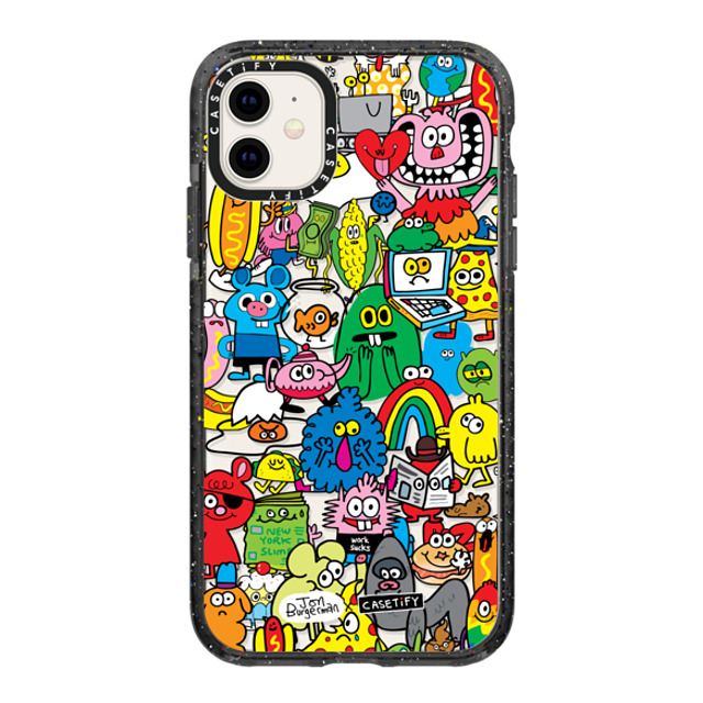 Jon Burgerman x CASETiFY iPhone 11 ケース ブラック インパクトケース Fun Friends