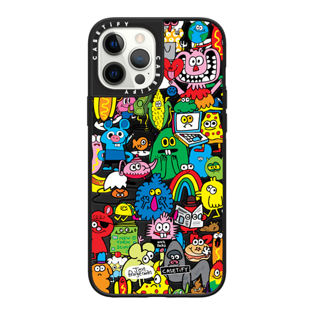 Jon Burgerman x CASETiFY iPhone 12 Pro Max Case Animal,Cartoon Black on Black ミラーケース MagSafe対応 Fun Friends Back to School Jon Burgerman x CASETiFY iPhone 12 Pro Max Case Animal,Cartoon Black on Black ミラーケース MagSafe対応 Fun Friends Back to School