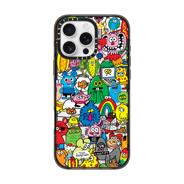 Jon Burgerman x CASETiFY iPhone 16 Pro Max ケース ブラック インパクトケース MagSafe対応 Fun Friends