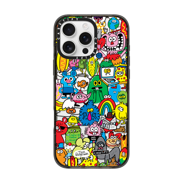 Jon Burgerman x CASETiFY iPhone 16 Pro Max ケース ブラック インパクトケース Fun Friends