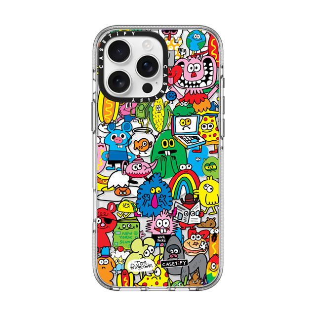 Jon Burgerman x CASETiFY iPhone 16 Pro Max ケース クリア クリア ケース MagSafe対応 Fun Friends