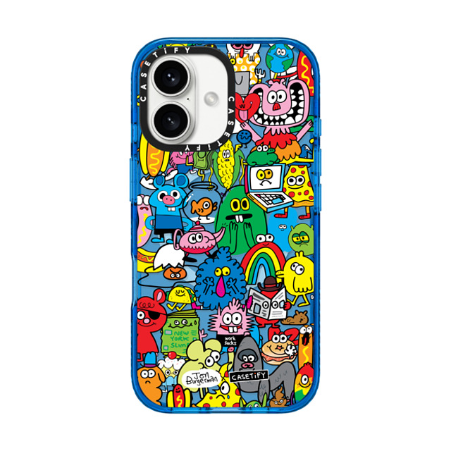 Jon Burgerman x CASETiFY iPhone 16 Case Animal,Cartoon スカイブルー Impact Case MagSafe Compatible Fun Friends Back to School Jon Burgerman x CASETiFY iPhone 16 Case Animal,Cartoon スカイブルー Impact Case MagSafe Compatible Fun Friends Back to School