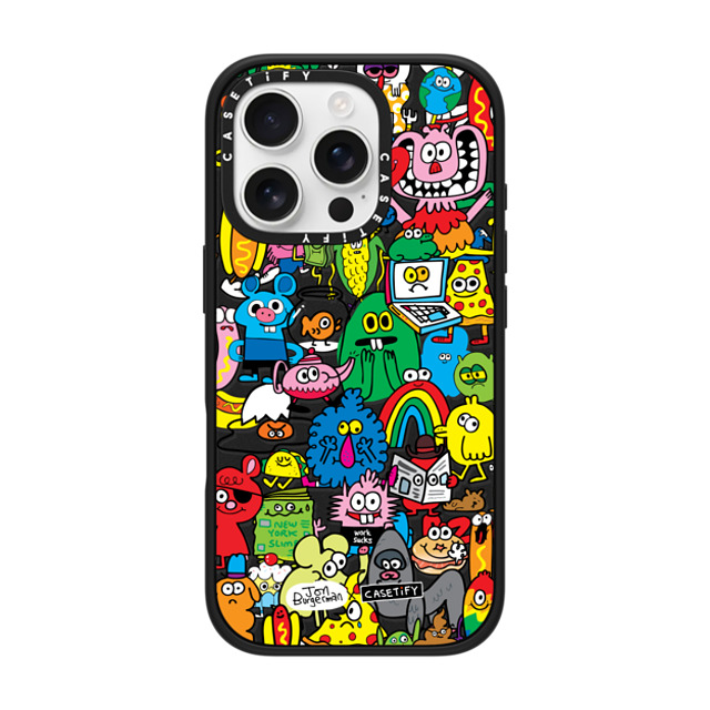 Jon Burgerman x CASETiFY iPhone 16 Pro ケース マットブラック インパクトケース MagSafe対応 Fun Friends